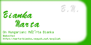 bianka marta business card